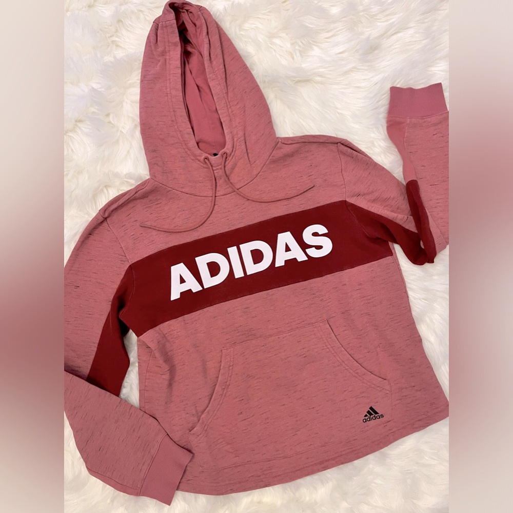 Adidas pink and burgundy sweater
